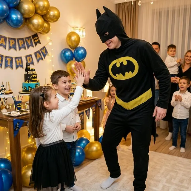 Costum Batman pentru animație la petreceri copii