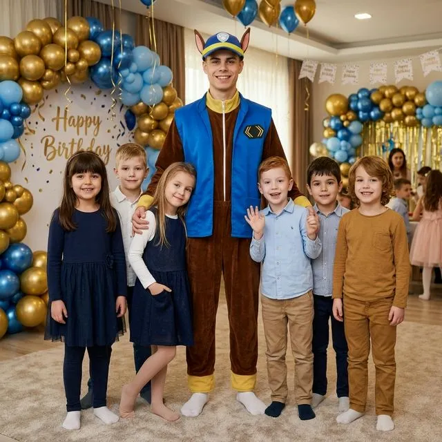 Costum Chase din PAW Patrol pentru petreceri copii