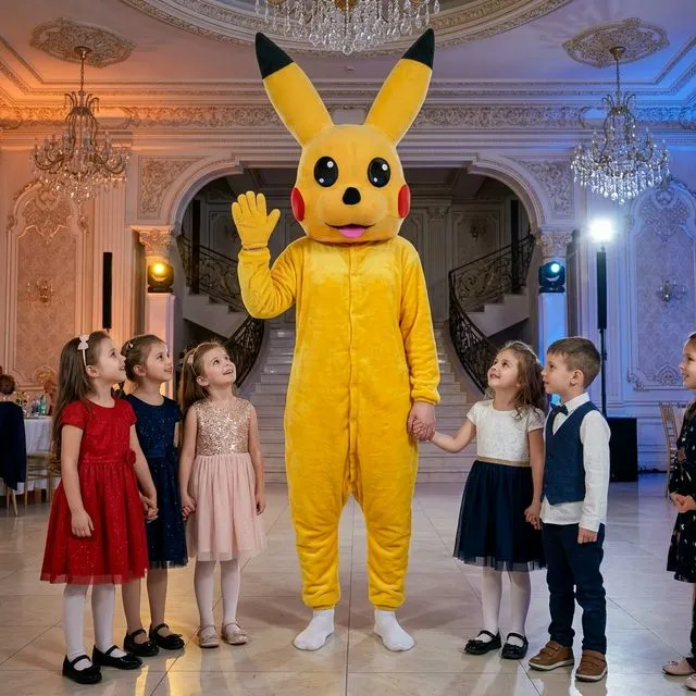 Costum mascotă Pikachu pentru petreceri copii