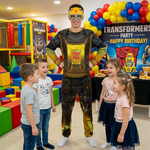 Animator Bumblebee Transformers pentru petreceri copii marca Superparty în Bragadiru