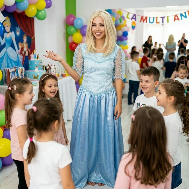 Animator Cinderella Princess pentru petreceri copii marca Superparty în Sector 6