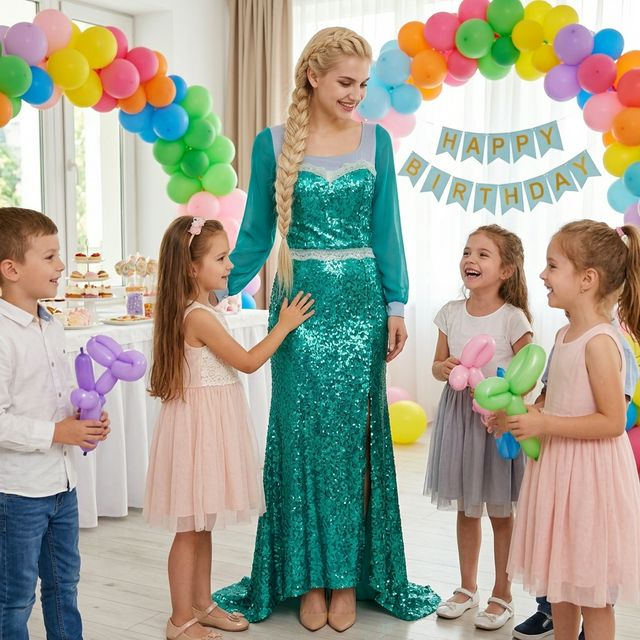 Animator Elsa Green pentru petreceri copii marca Superparty în Bragadiru