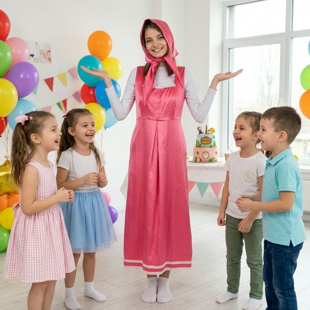 Animator Masha Bear Mascot pentru petreceri copii marca Superparty în Pantelimon