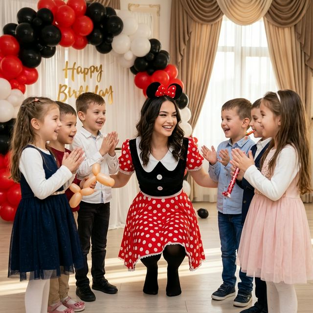 Animator Minnie Mouse pentru petreceri copii marca Superparty în Pantelimon