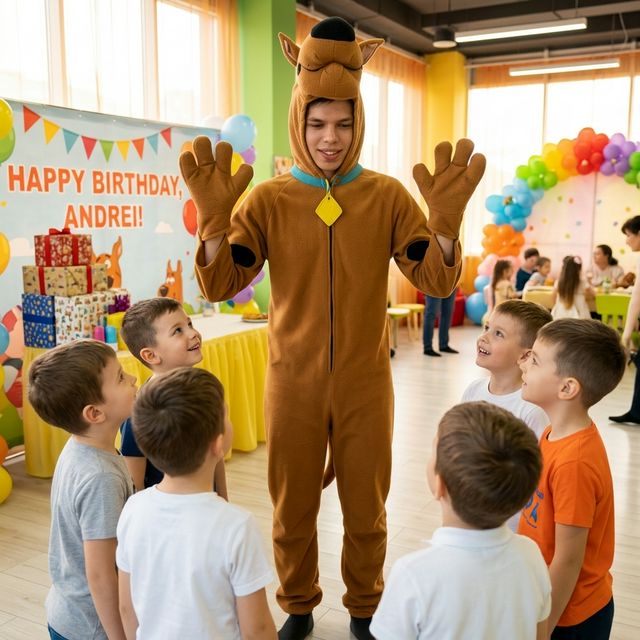 Animator Scooby Doo Mascot pentru petreceri copii marca Superparty în Bragadiru