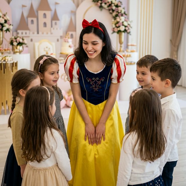 Animator Snow White pentru petreceri copii marca Superparty în Sector 6