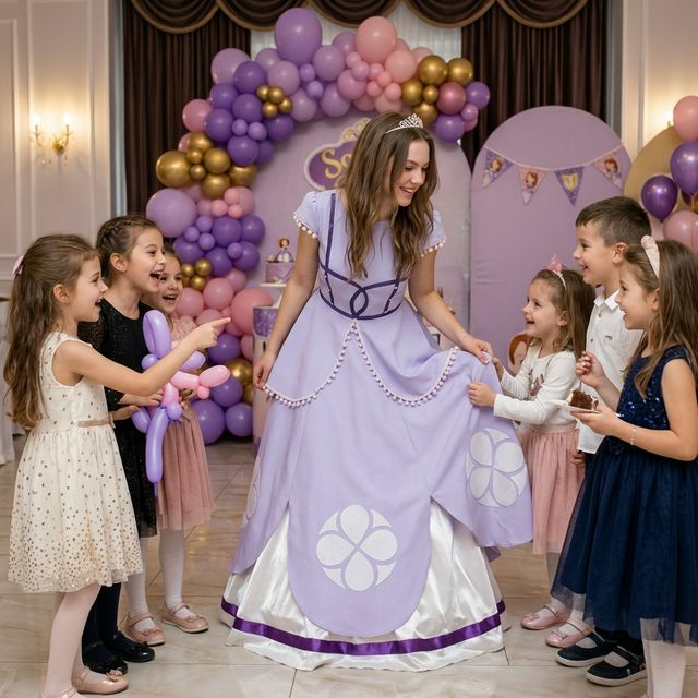 Animator Sofia The First pentru petreceri copii marca Superparty în Bragadiru