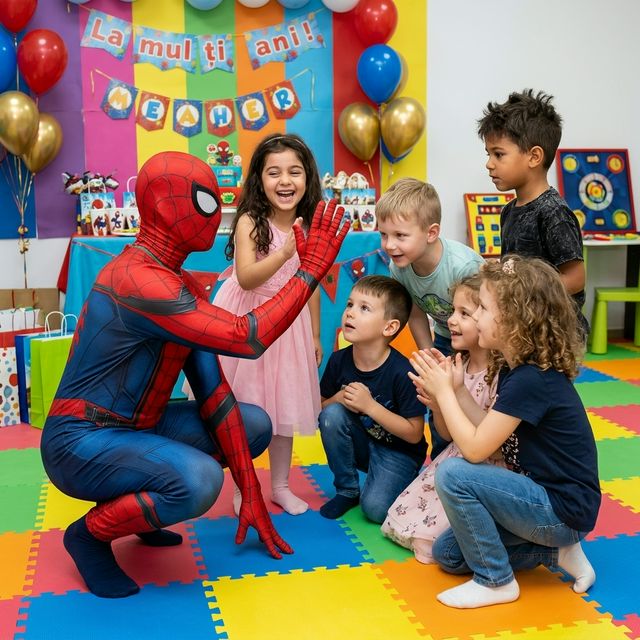 Animator Spiderman pentru petreceri copii marca Superparty în Bragadiru