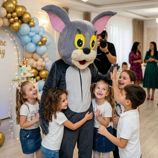 Animator Tom Mascot pentru petreceri copii marca Superparty în Bragadiru