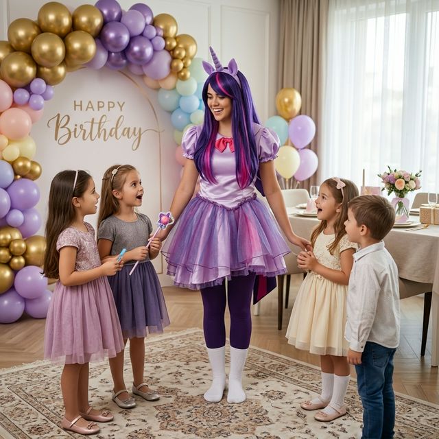 Animator Twilight Sparkle pentru petreceri copii marca Superparty în Bragadiru